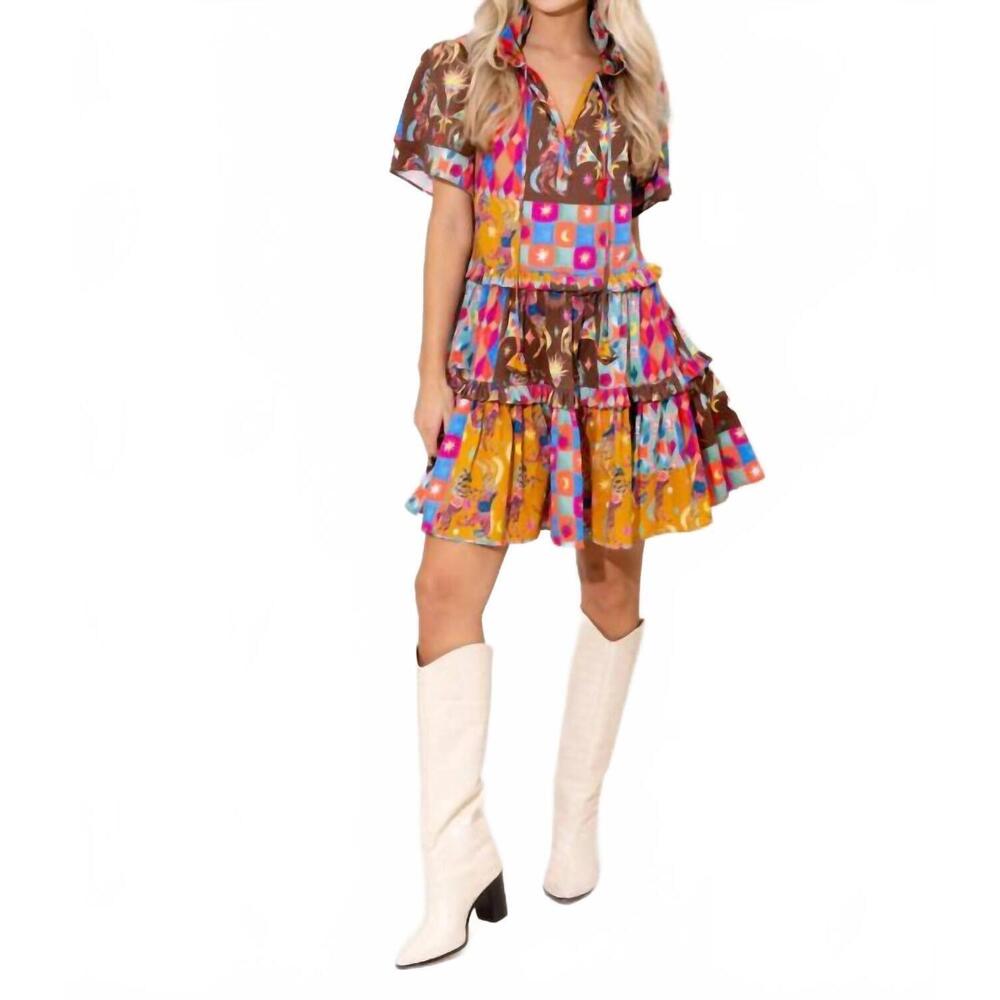 NEW ALDEN ADAIR hallie ruffle hem dress in triple crown equestrian